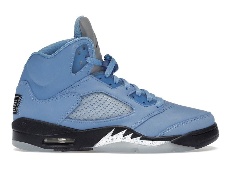 Air Jordan 5 Retro UNC en azul - vista derecha