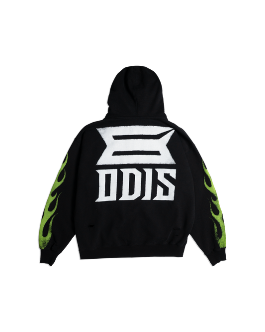 FUEL INJECTED BLACK ZIP HOODIE