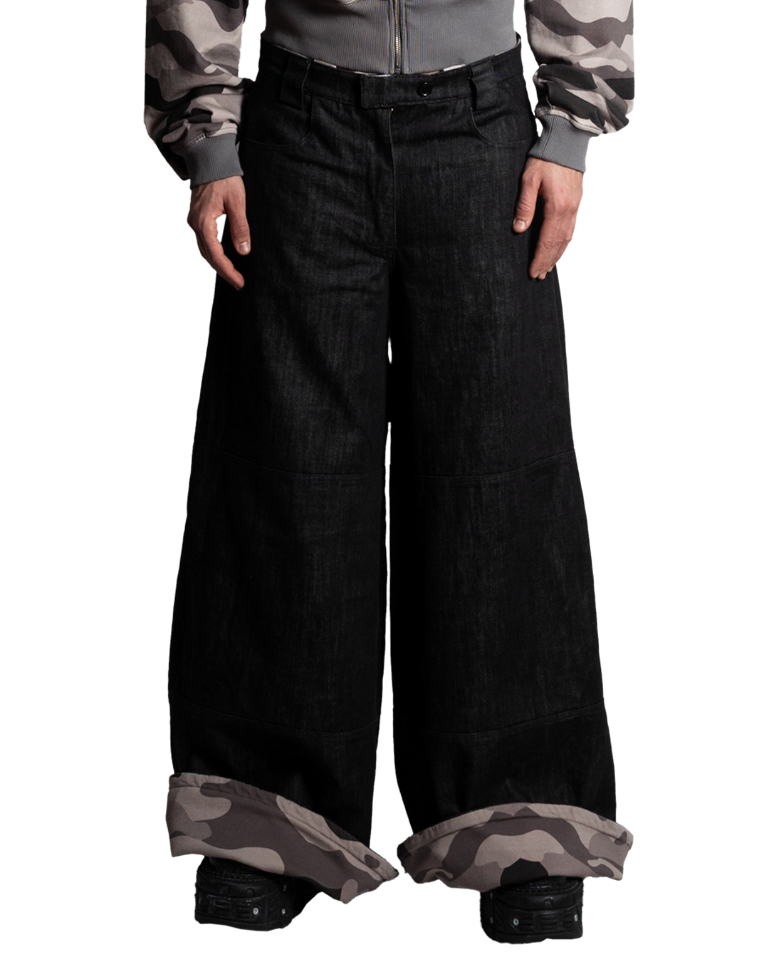 CAMO/DENIM REVERSIBLE PANTS