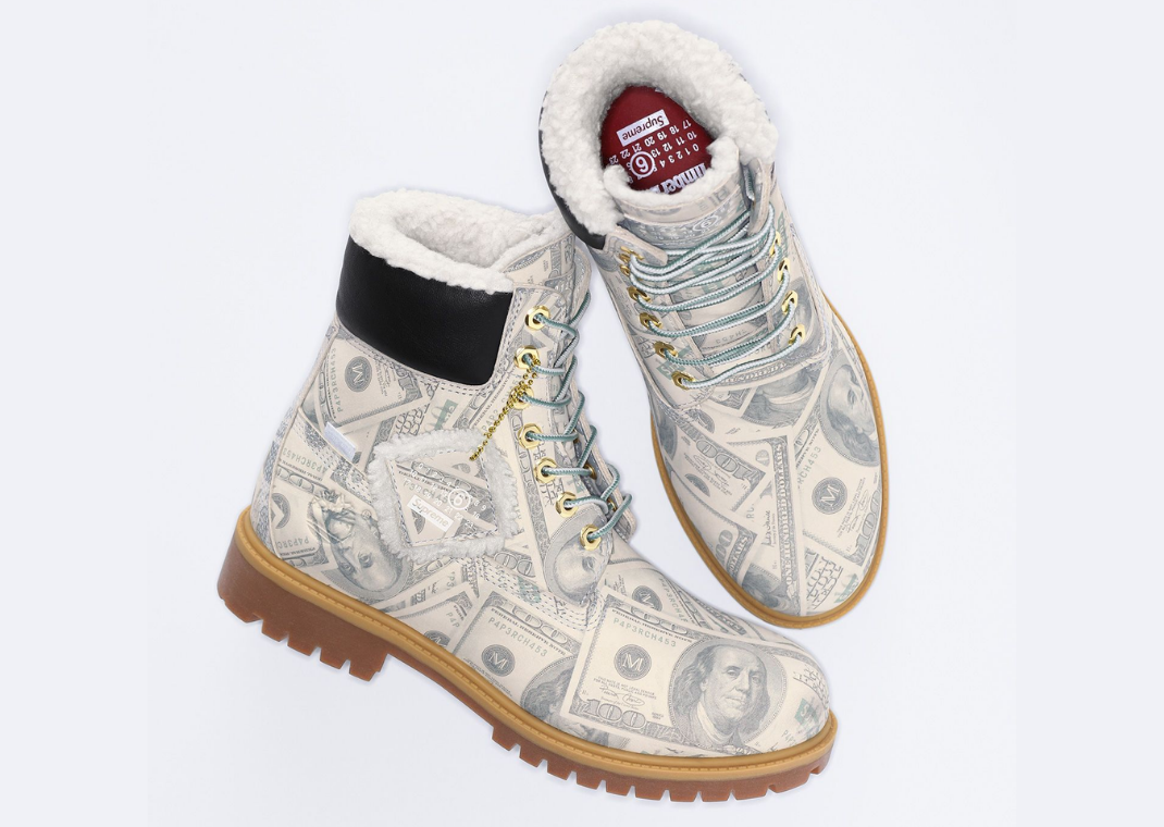 Timberland 6" Premium Waterproof Boot Supreme x MM6 Maison Margiela $100 Bills