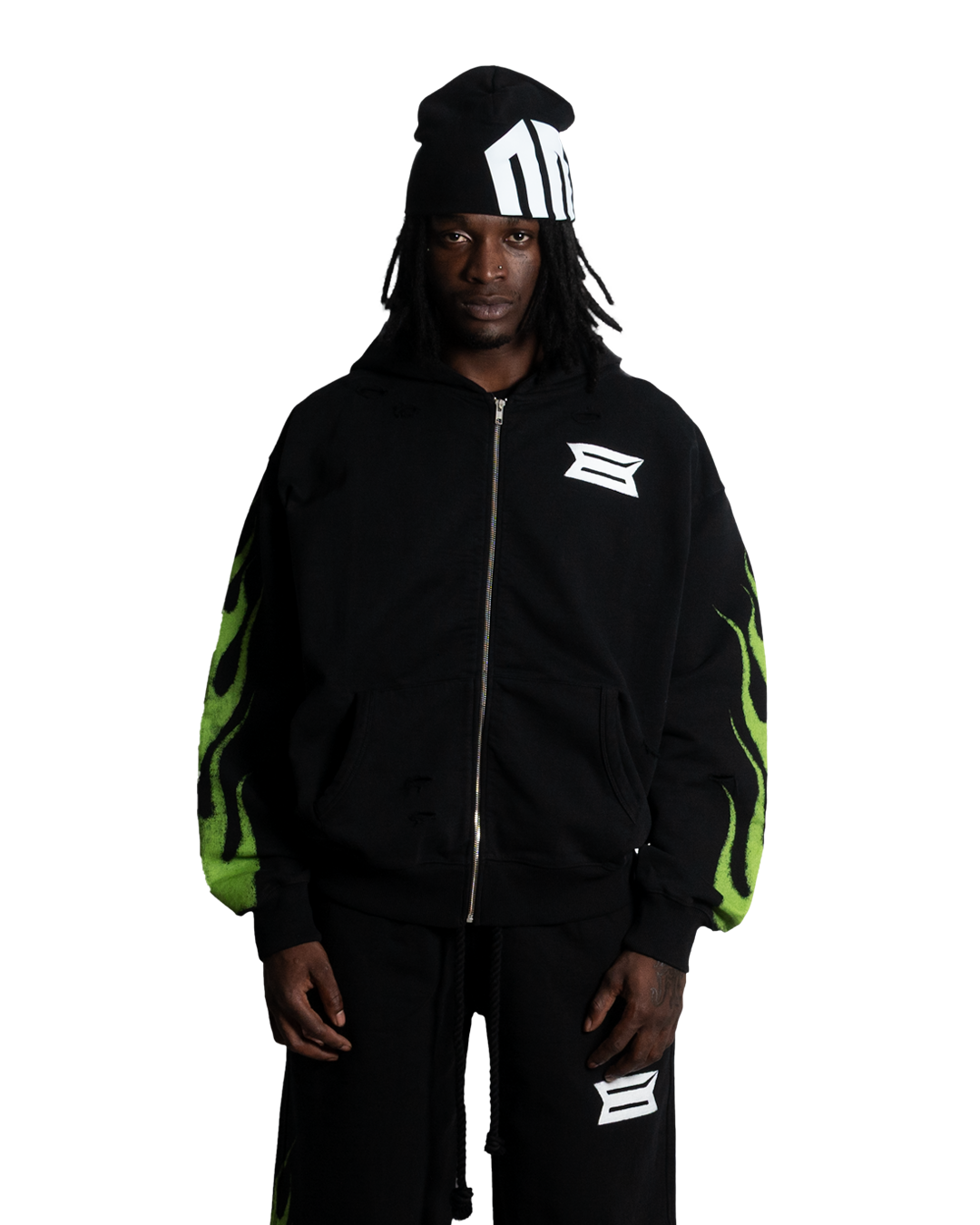 FUEL INJECTED BLACK ZIP HOODIE