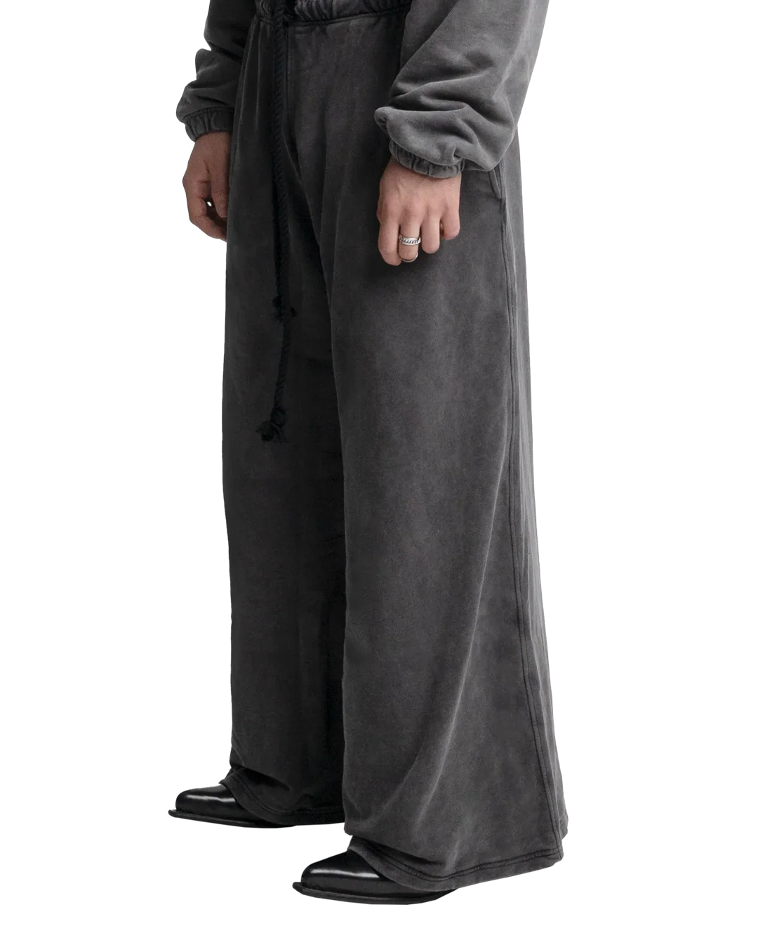 HEAVY-WEIGHT WASHED GREY SWEATPANTS