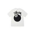 T-shirt Stussy 8 Ball teint en pigment blanc