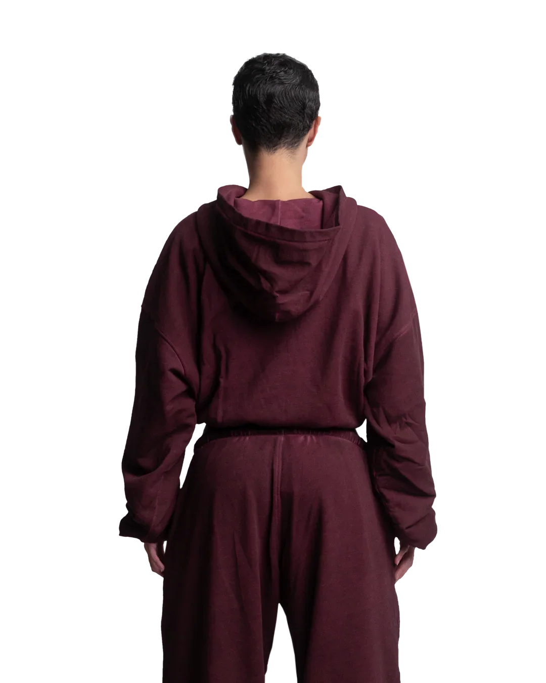 HEAVY-WEIGHT WASHED RED REVERSE LOGO HOODIE