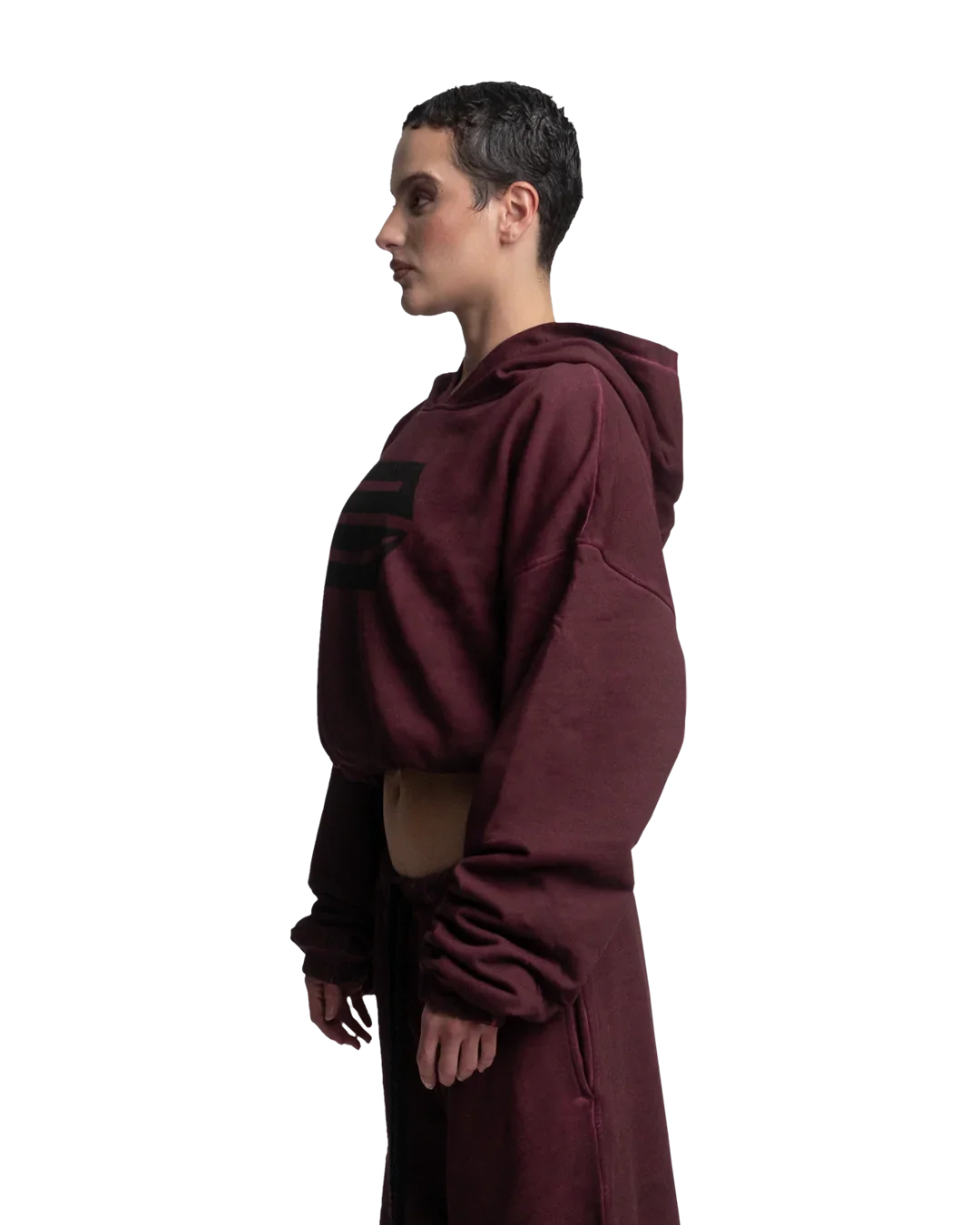 HEAVY-WEIGHT WASHED RED REVERSE LOGO HOODIE