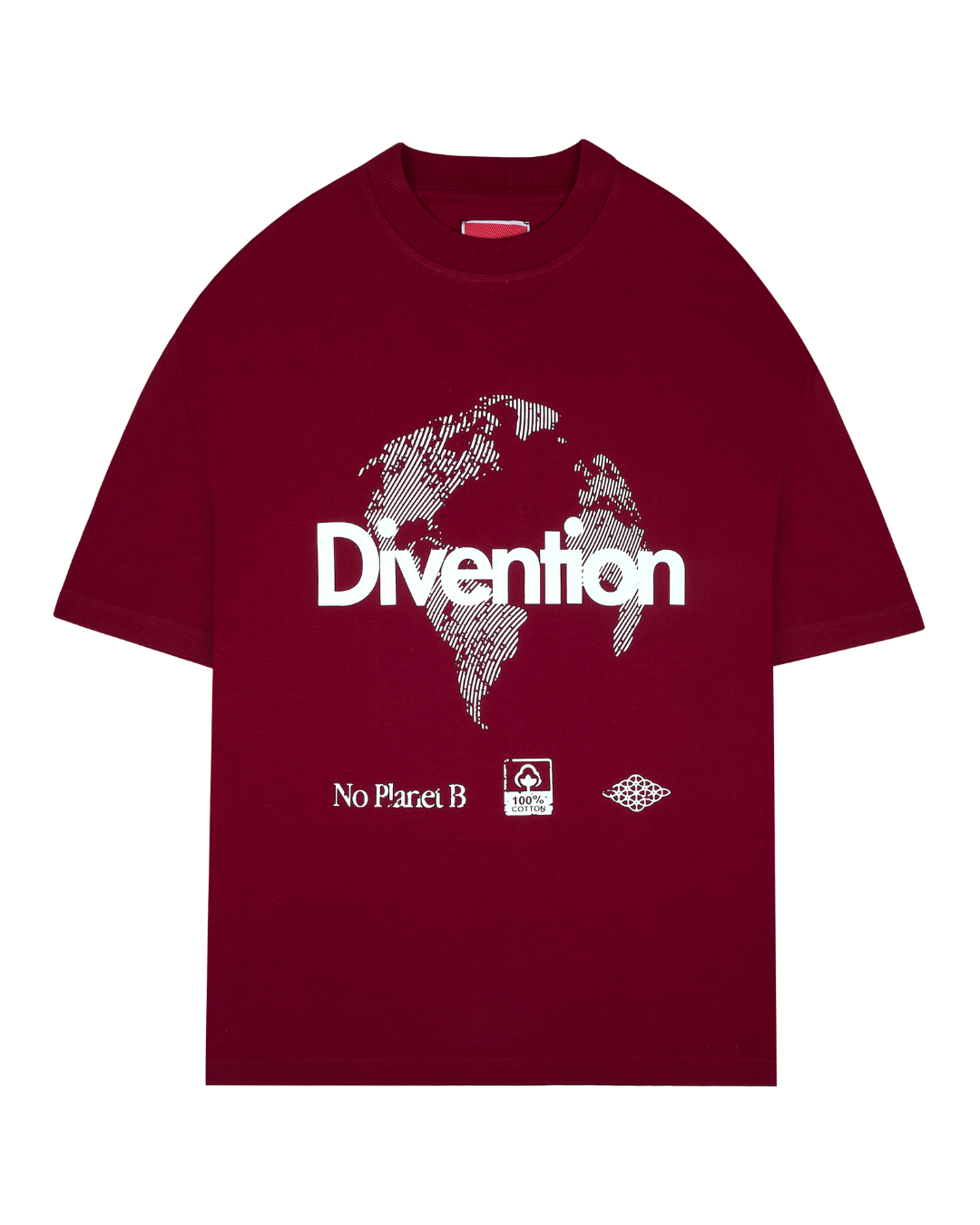 World T-Shirt Burgundy