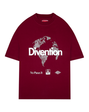 World T-Shirt Burgundy