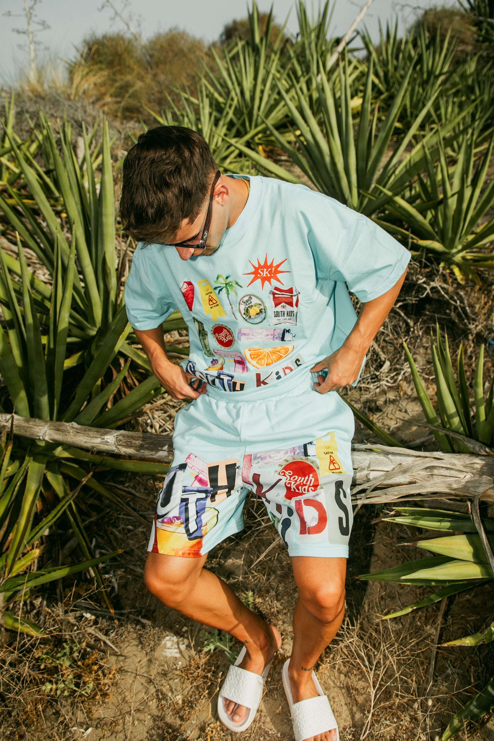 Collage Tee Cold Blue