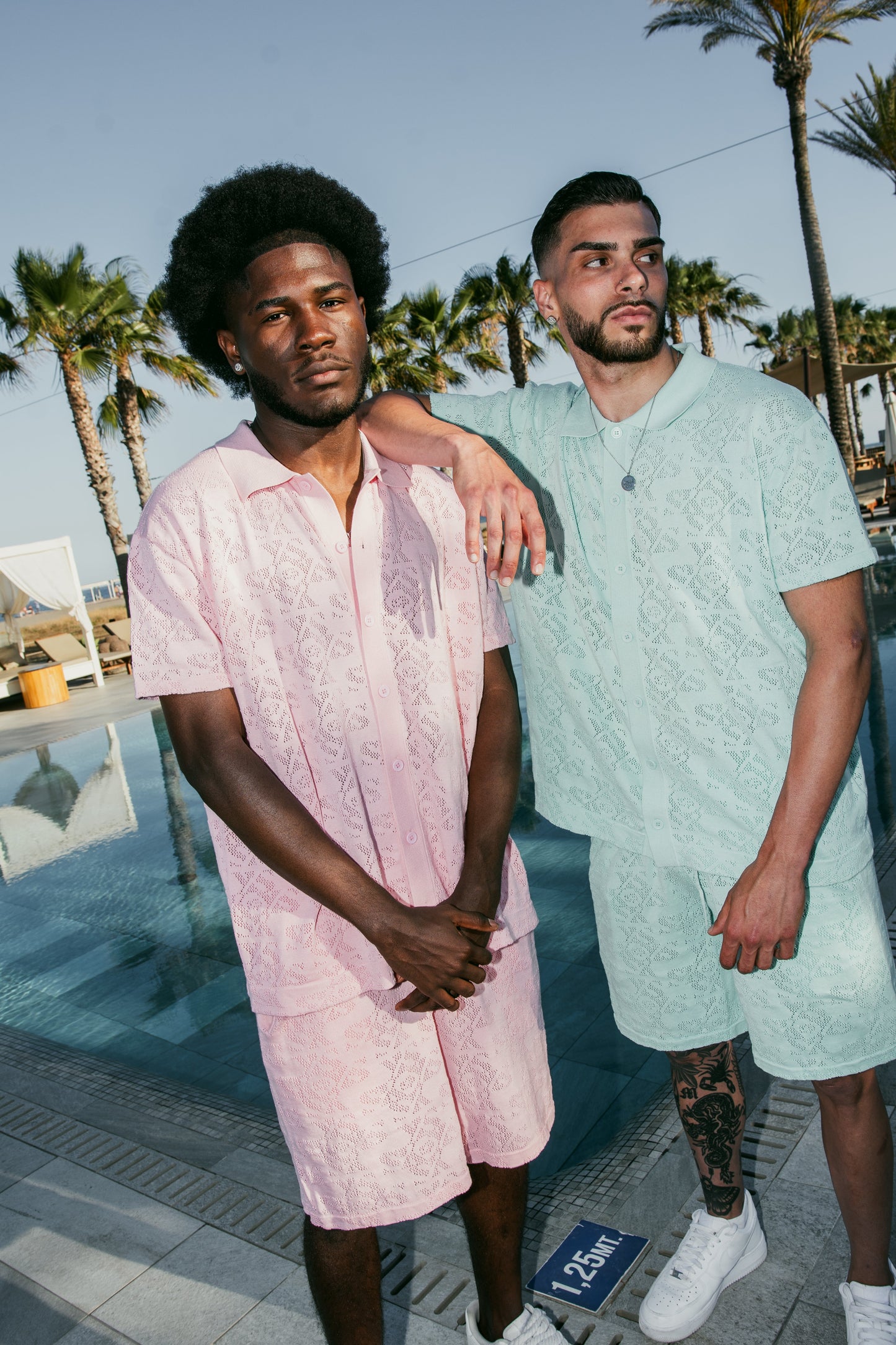 Luxury Jacquard Pink Shorts