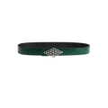 Ceinture losange crocodile vert