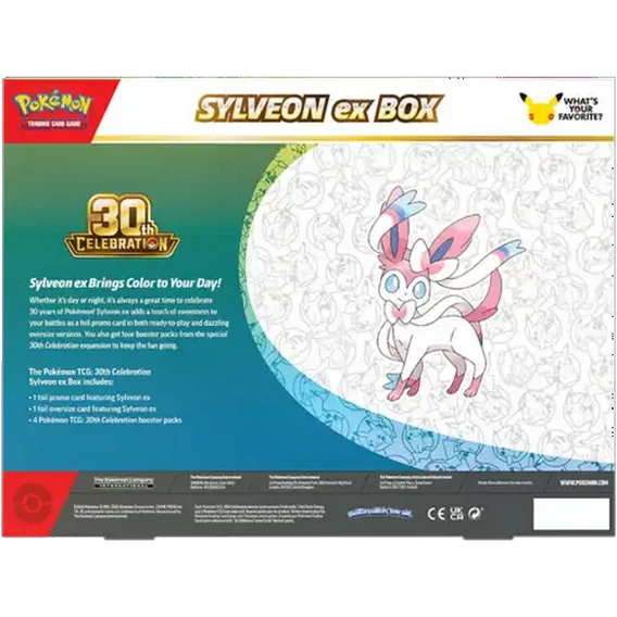 2026 Pokémon Mega Evolution 30th Celebration Sylveon ex Box