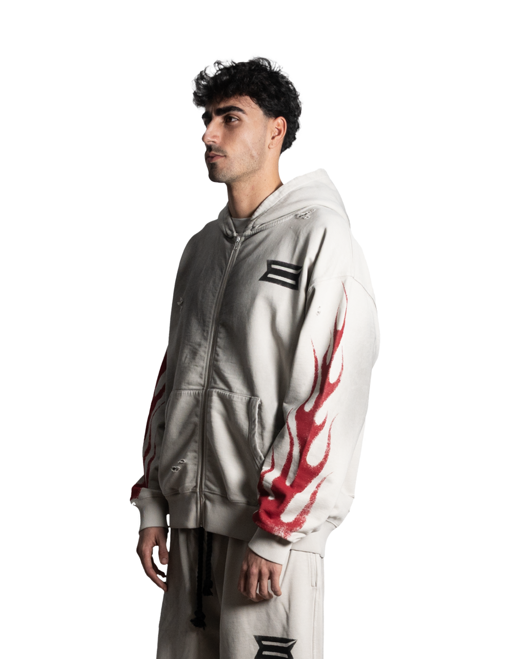 FUEL INJECTED BONE ZIP HOODIE