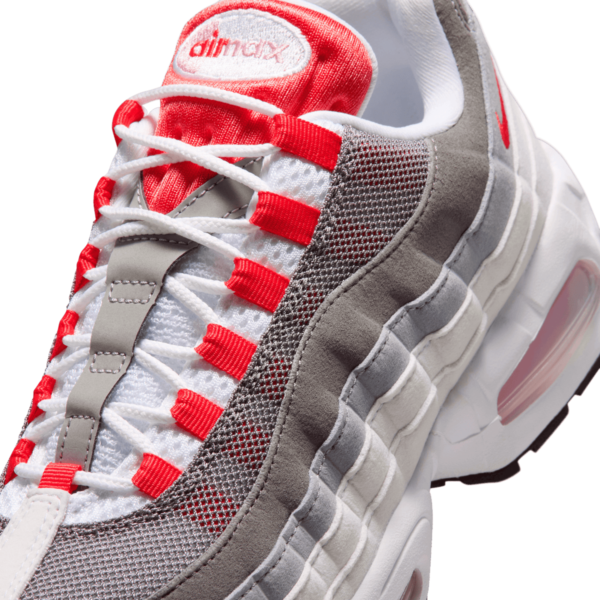 Nike Air Max 95 OG Big Bubble White Light Crimson (Women's) 6