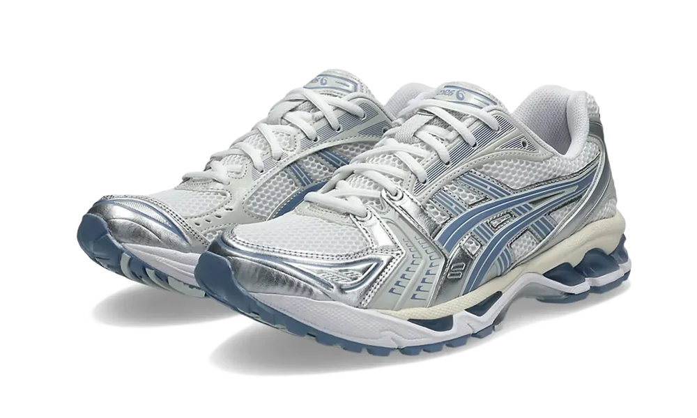 ASICS Gel-Kayano 14 White Light Navy - vista frontal