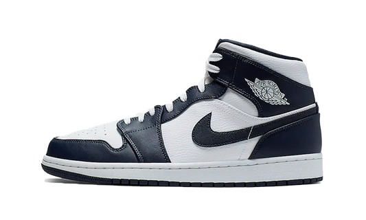 Air Jordan 1 Mid White Metallic Gold Obsidian