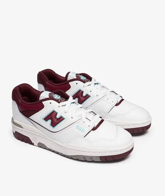 New Balance 550 Burgundy Cyan