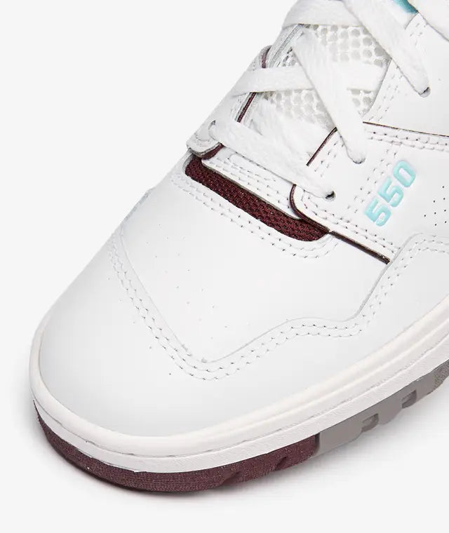 New Balance 550 Burgundy Cyan