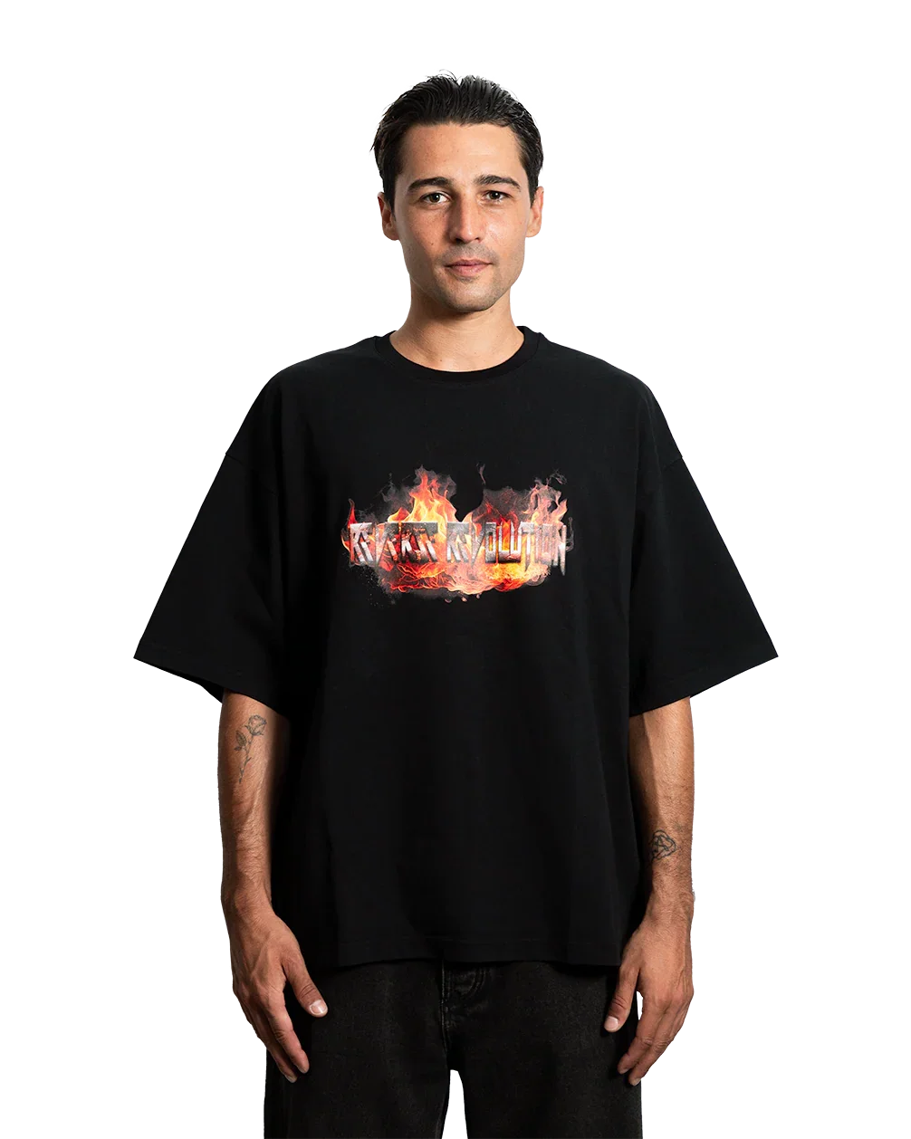 SKULL IN FLAMES TEE