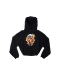 SWEAT À CAPUCHE DOUBLE CAPUCHE CRÂNE EN FLAMMES