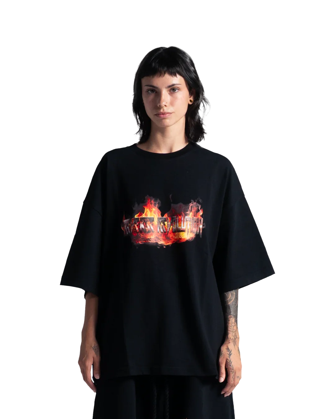 SKULL IN FLAMES TEE