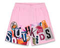 Shorts de collage roses