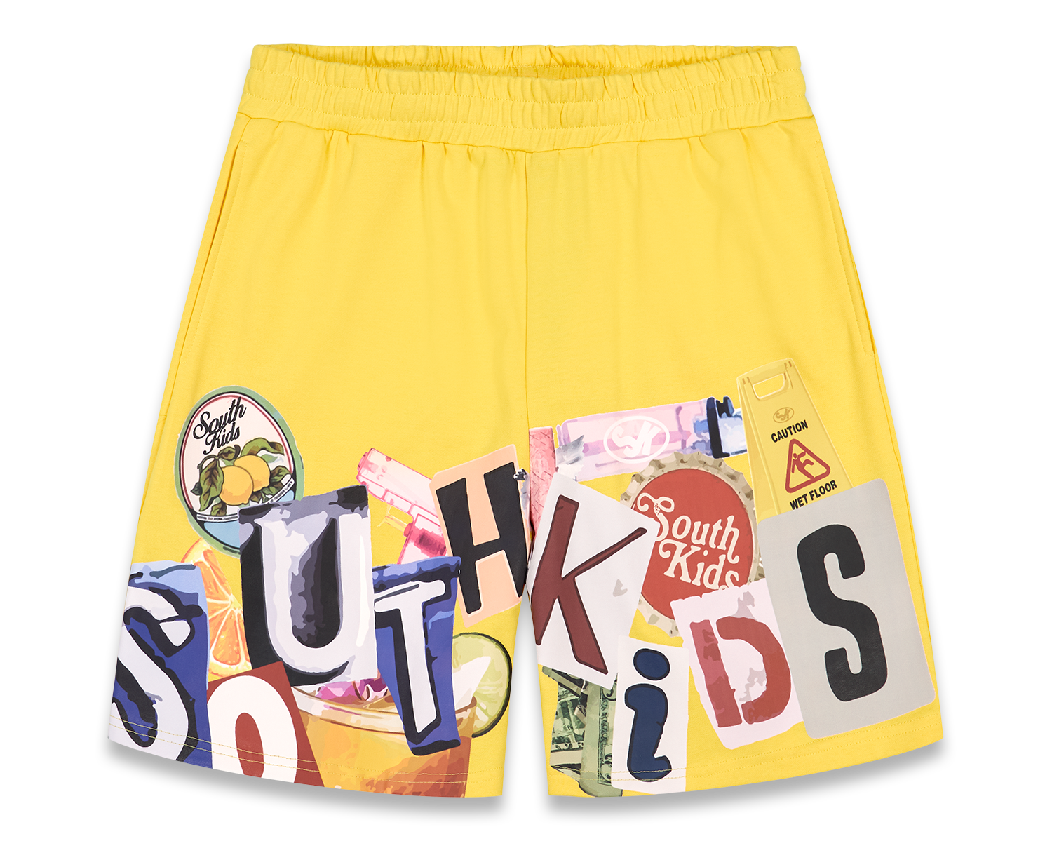 Collage Shorts Yellow