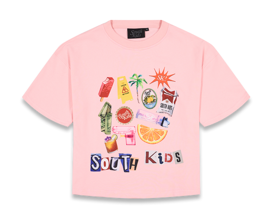 Collage Tee Pink