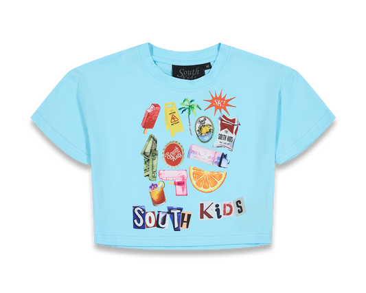 Collage Top Cold Blue