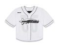 T-shirt court de baseball blanc