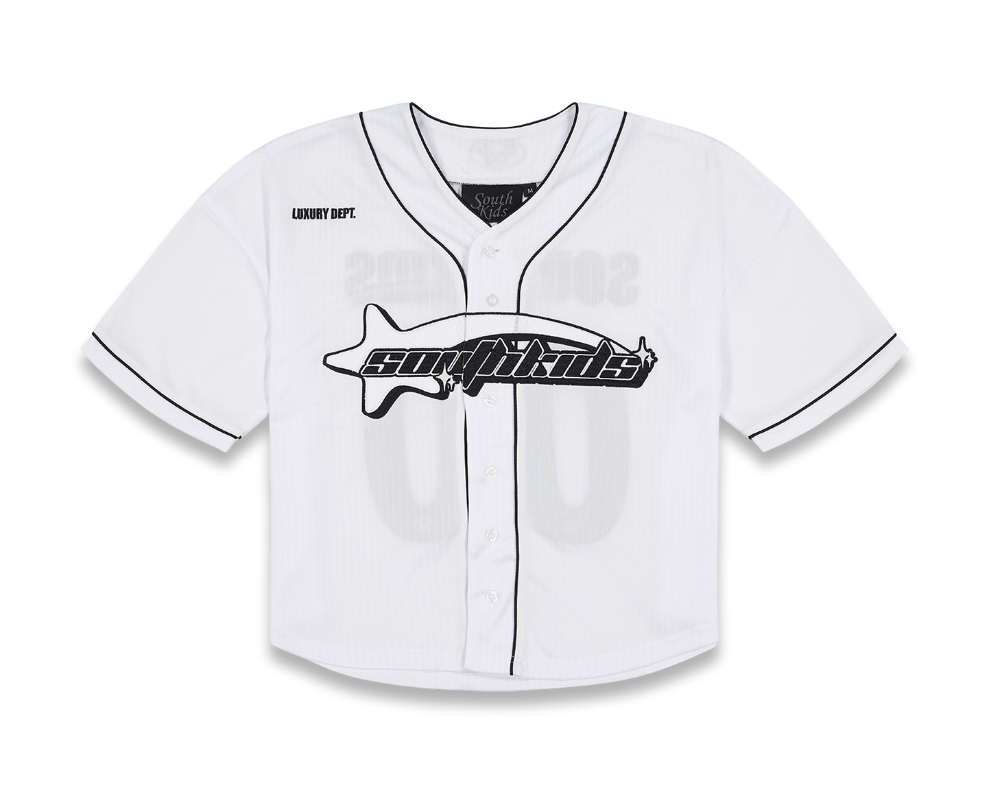 Cropped Baseball White Tee