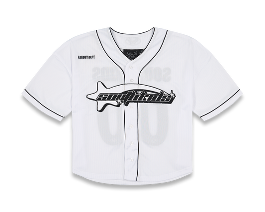 Cropped Baseball White Tee