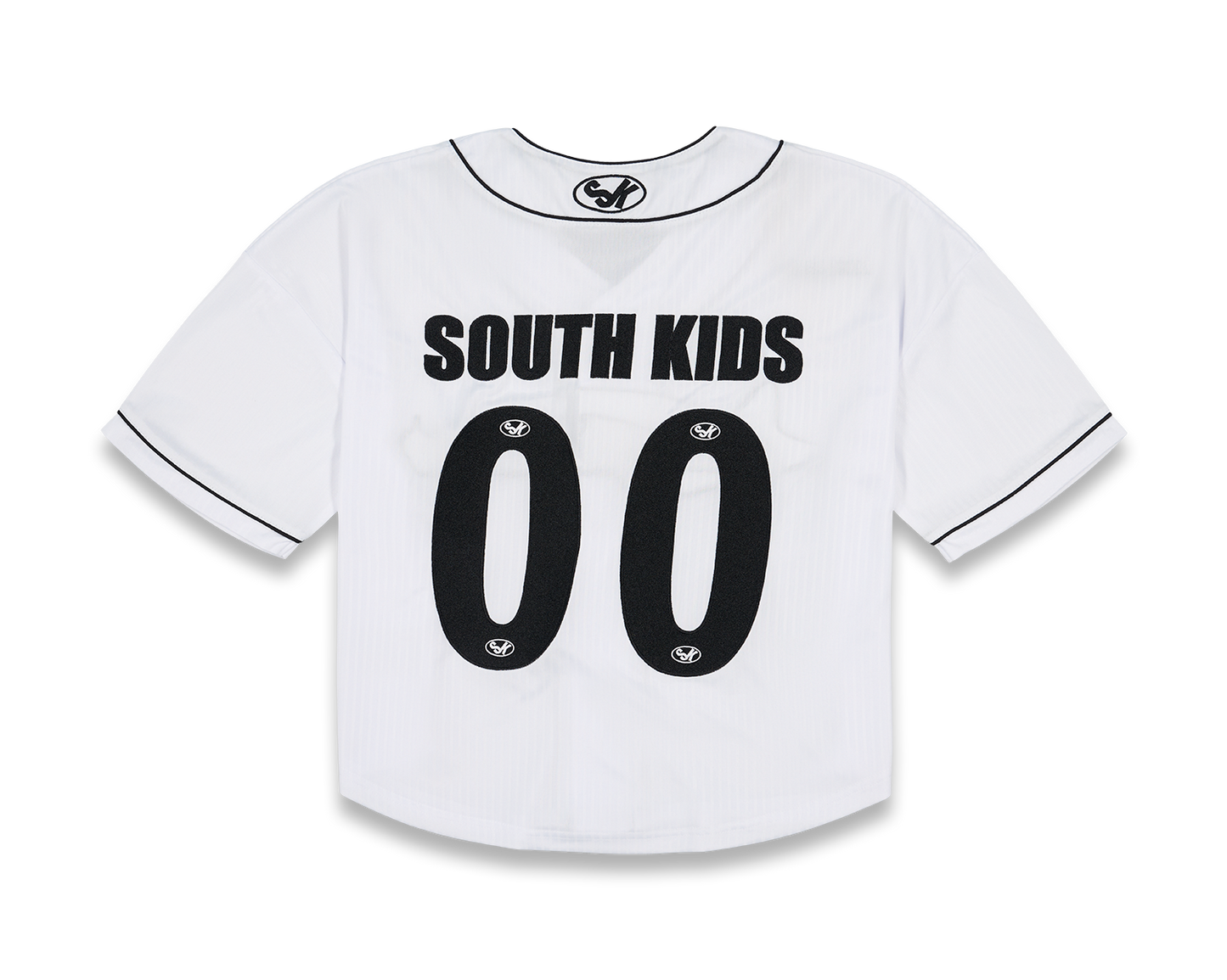 Cropped Baseball White Tee