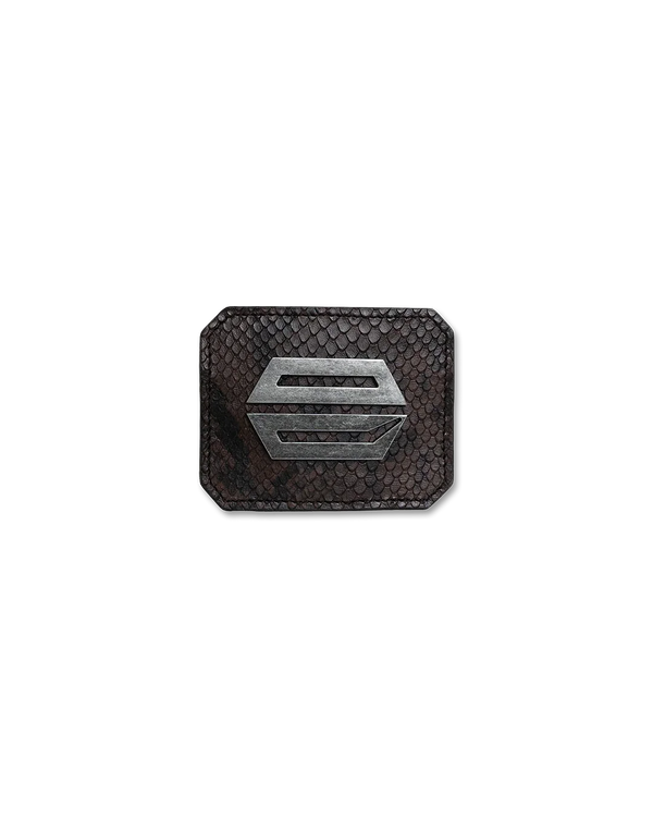 BROWN PYTHON CARDHOLDER