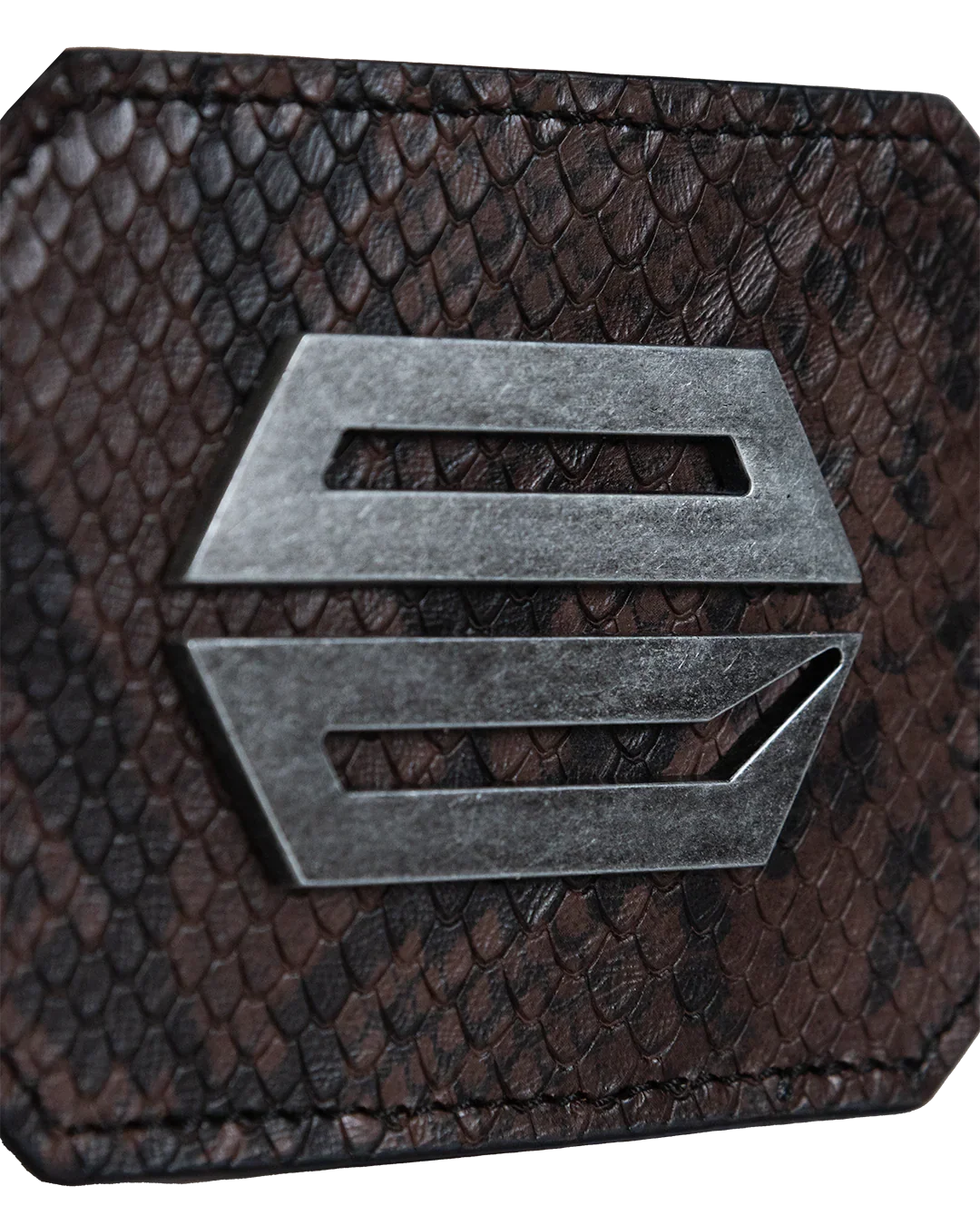 BROWN PYTHON CARDHOLDER