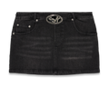 Jupe en jean noire et rose