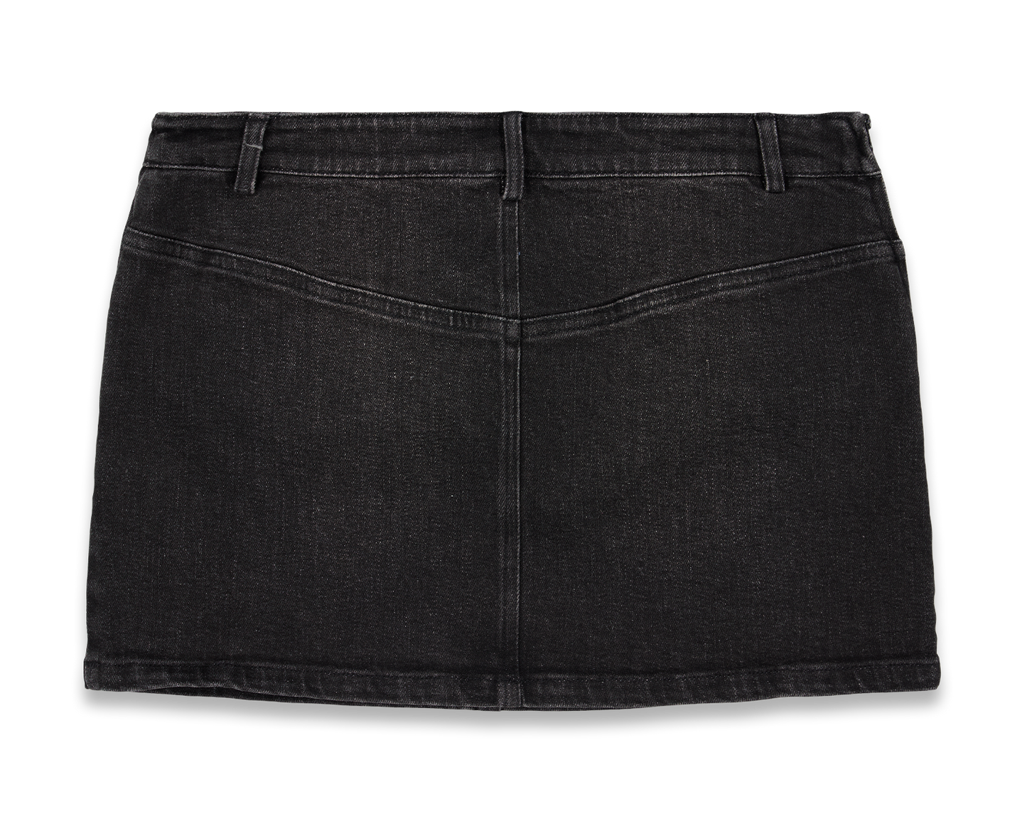 Denim Skirt Black & Pink