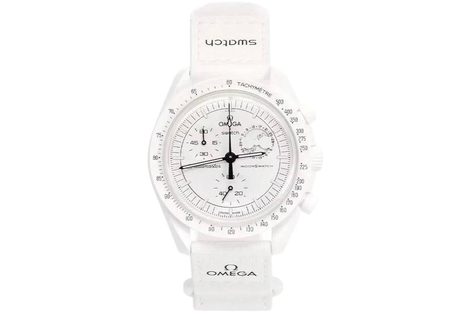 Swatch x Omega Bioceramic Moonswatch Mission to the Moonphase Snoopy White