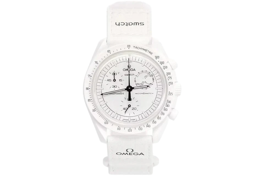 Swatch x Omega Bioceramic Moonswatch Mission to the Moonphase Snoopy White