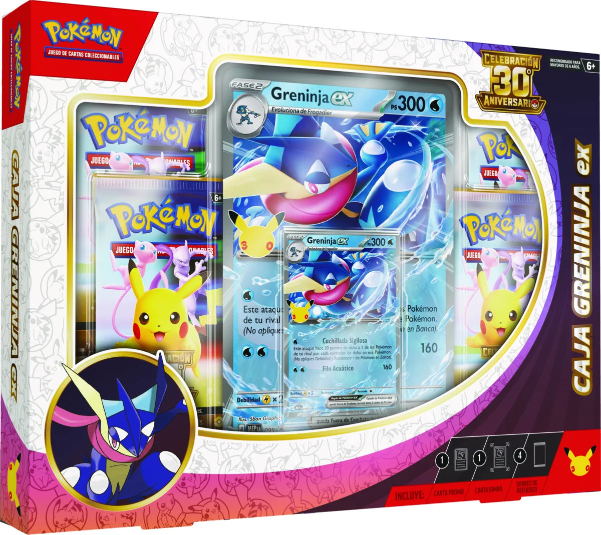 2026 Pokémon Mega Evolution 30th Celebration Greninja ex Box (SPANISH)
