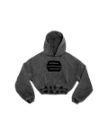 SWEAT À CAPUCHE GRIS DÉLAVÉ EPAIS AVEC LOGO INVERSÉ
