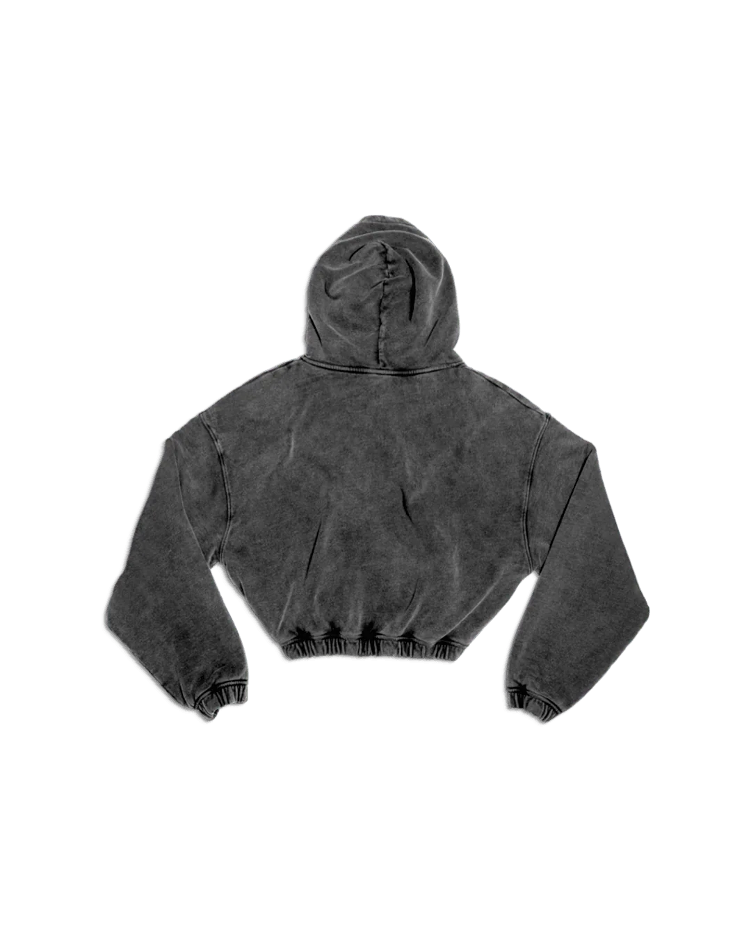 HEAVY-WEIGHT WASHED GREY REVERSE LOGO HOODIE
