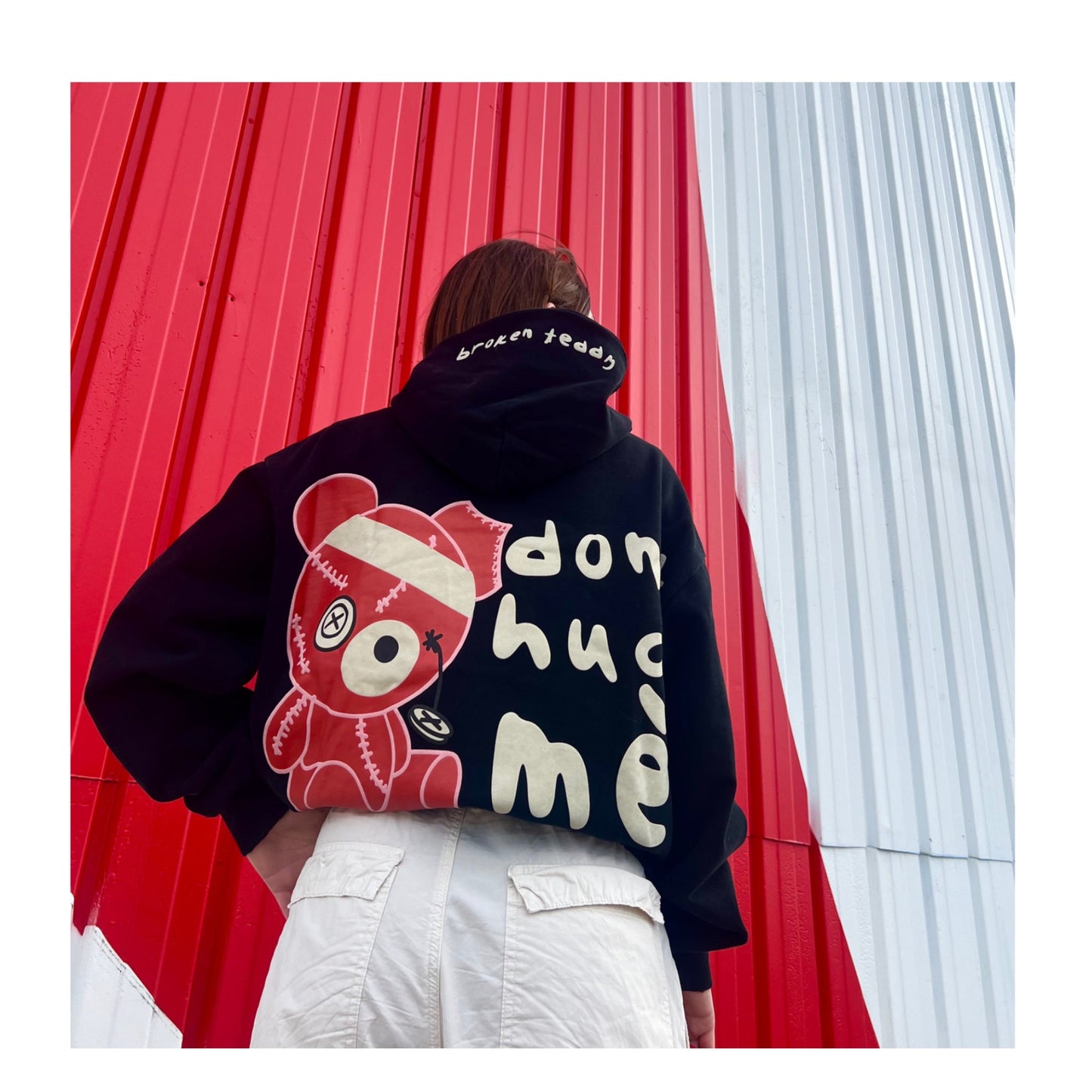 broken teddy hoodie