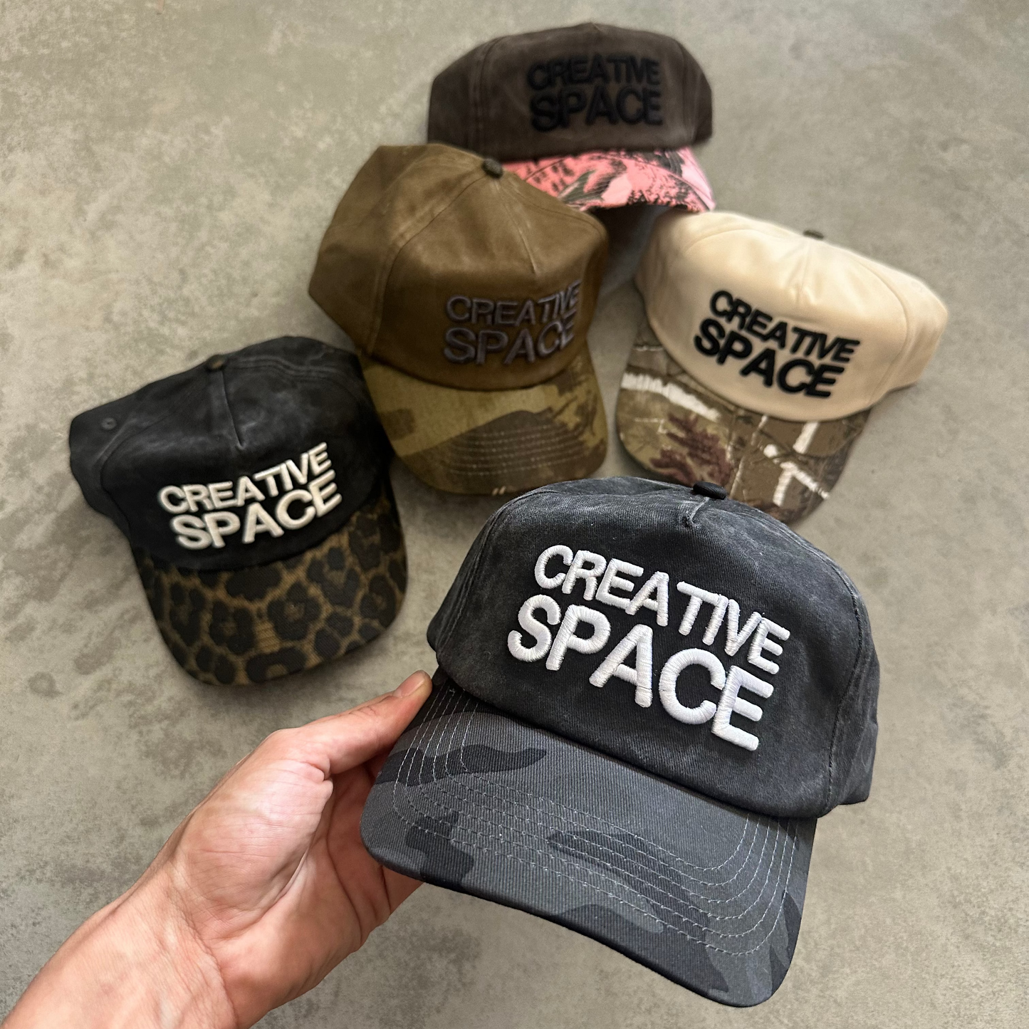 Casquette Creative Space camouflage noir