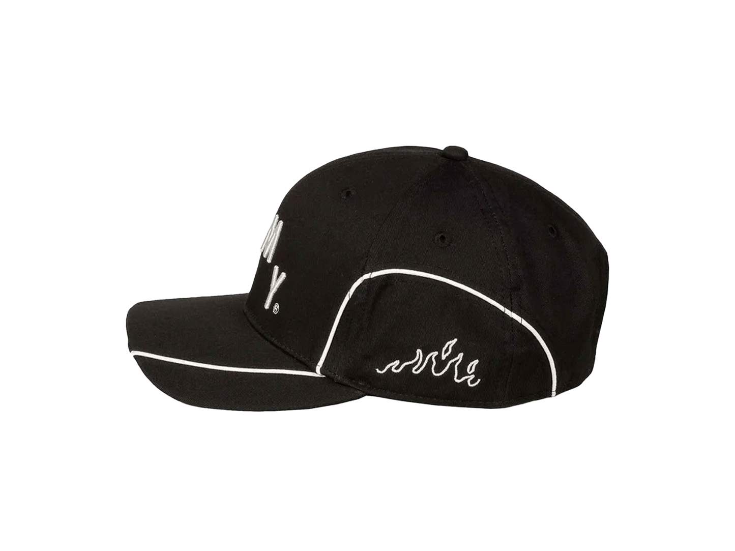 Infamous Curved Visor Snapback Cap Black