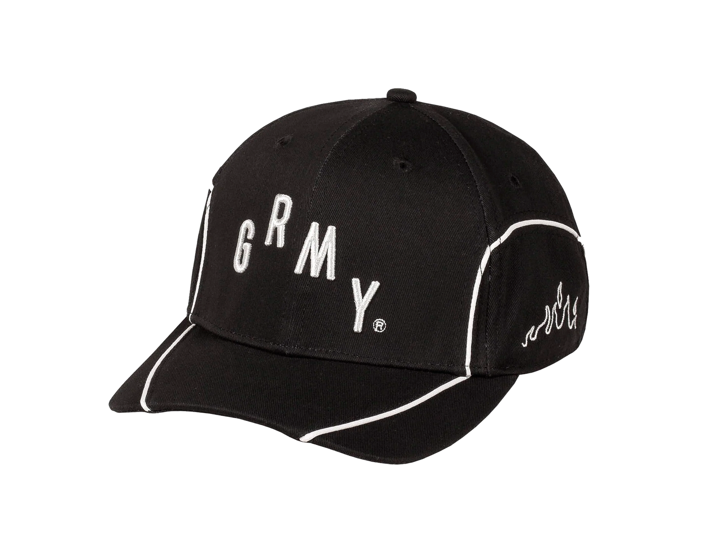 Infamous Curved Visor Snapback Cap Black