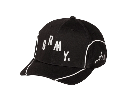 Infamous Curved Visor Snapback Cap Black