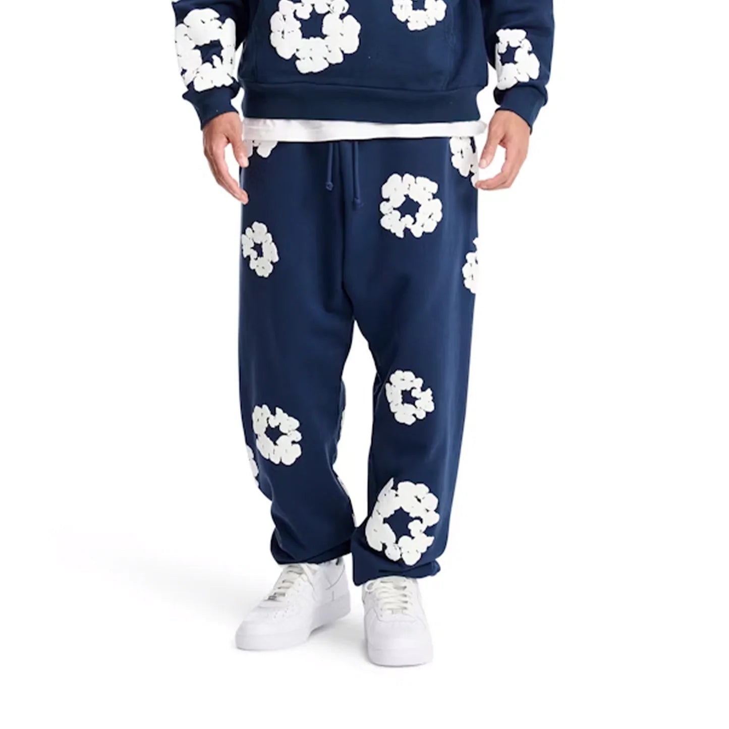 Denim Tears Cotton Wreath Sweatpants Navy