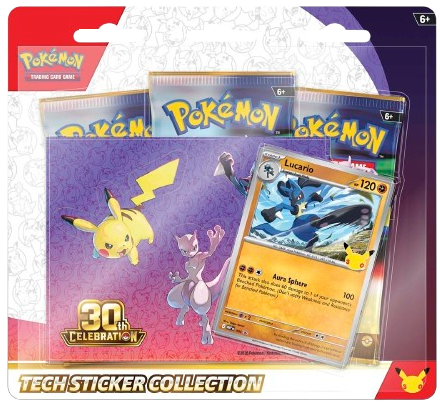 2026 Pokémon Mega Evolution 30th Celebration Tech Sticker Collection: Lucario Promo