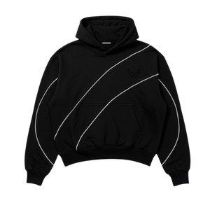 Patchwork Hoodie Black