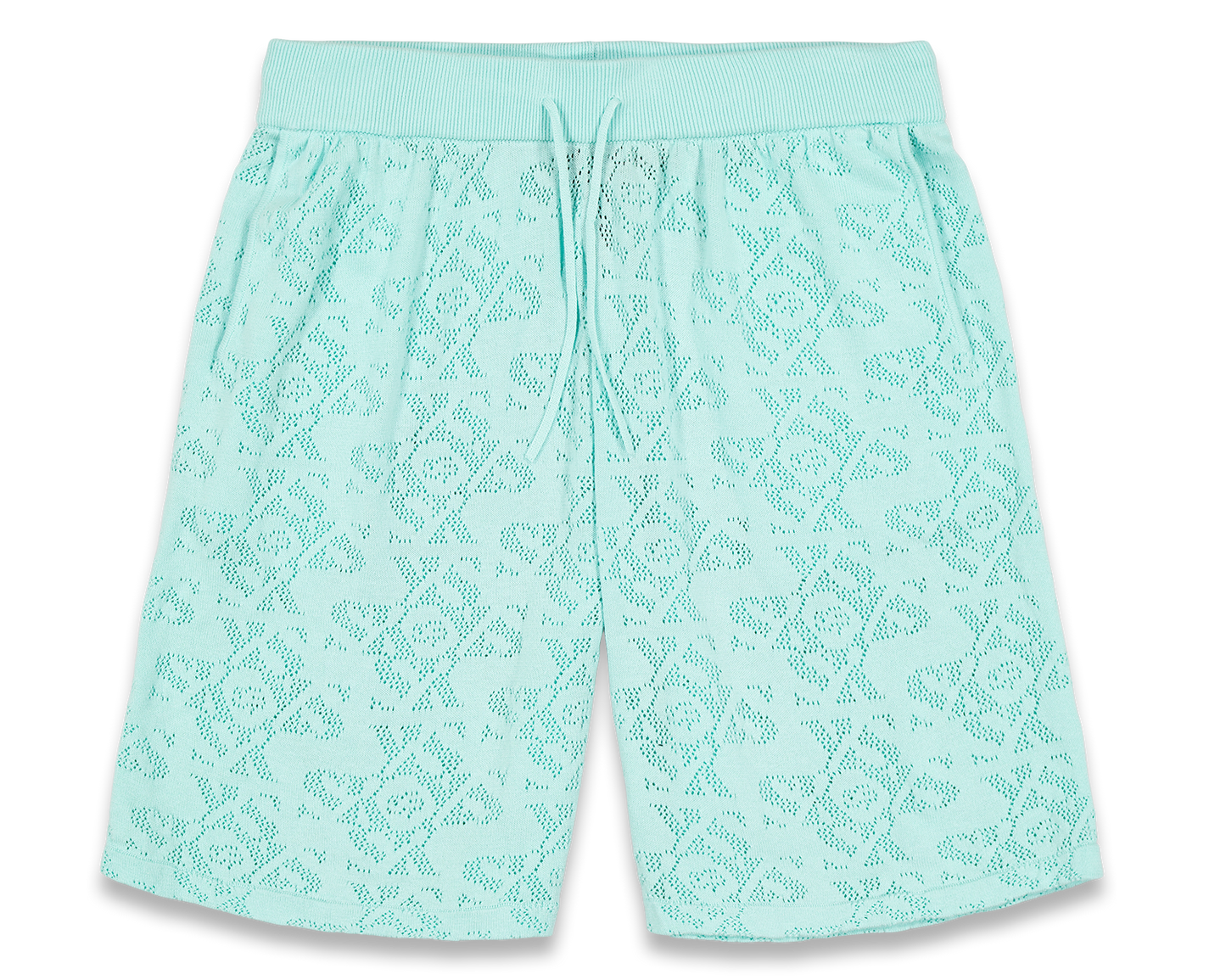 Luxury Jacquard Blue Shorts